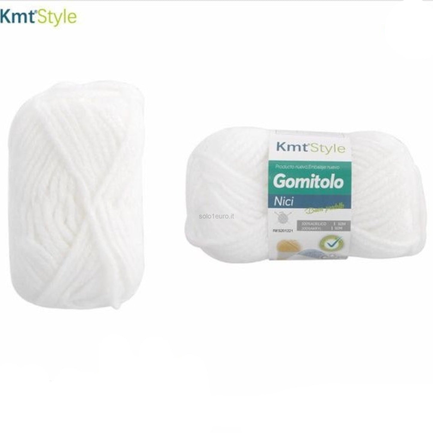 GOMITOLO DI LANA 100% ACRILICO 40G 50MT BIANCO
