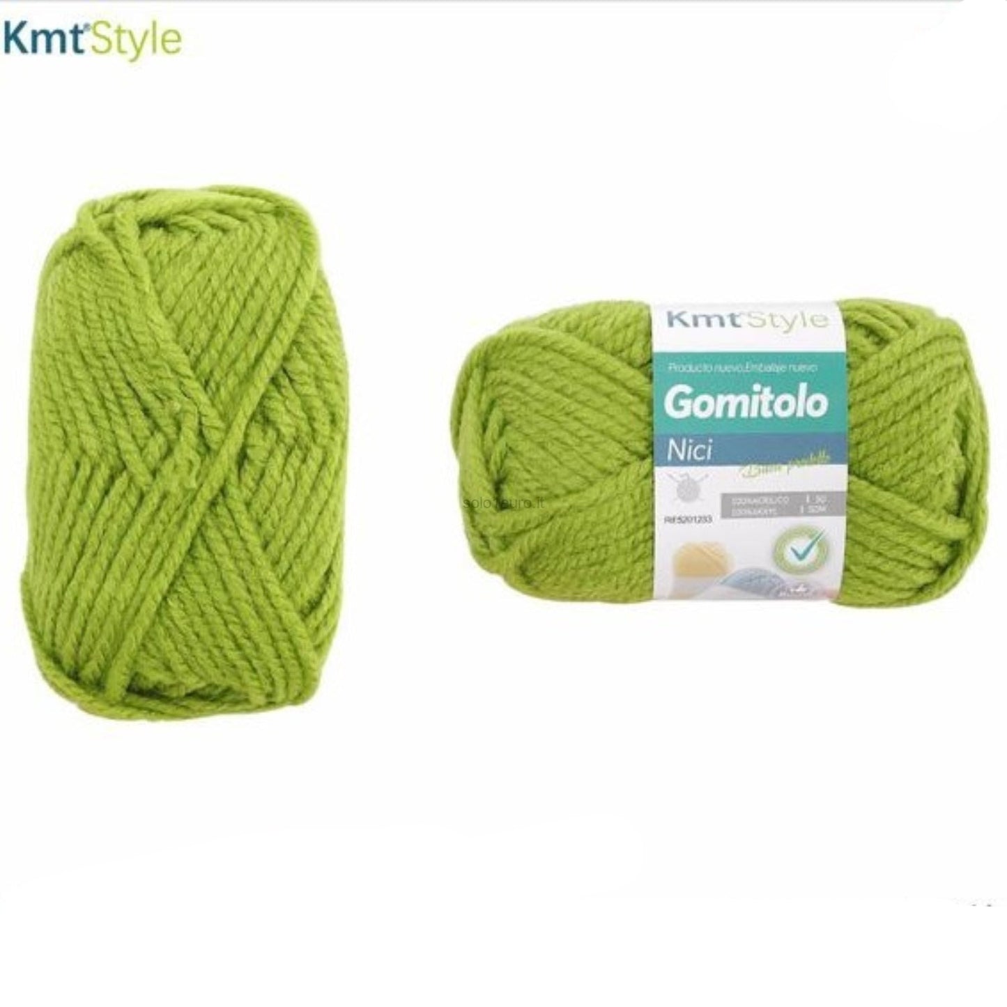 GOMITOLO DI LANA 100% ACRILICO 40G 50MT VERDE CHIARA