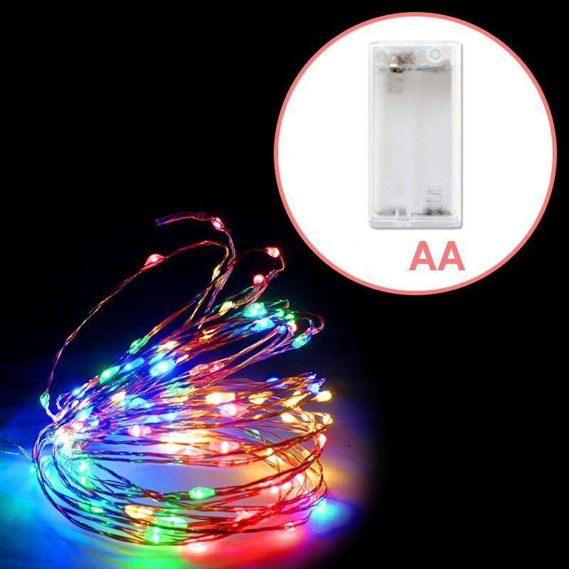 LUCE FILO RAME A BATTERIA 20LED MULTICOLORE 1.2M