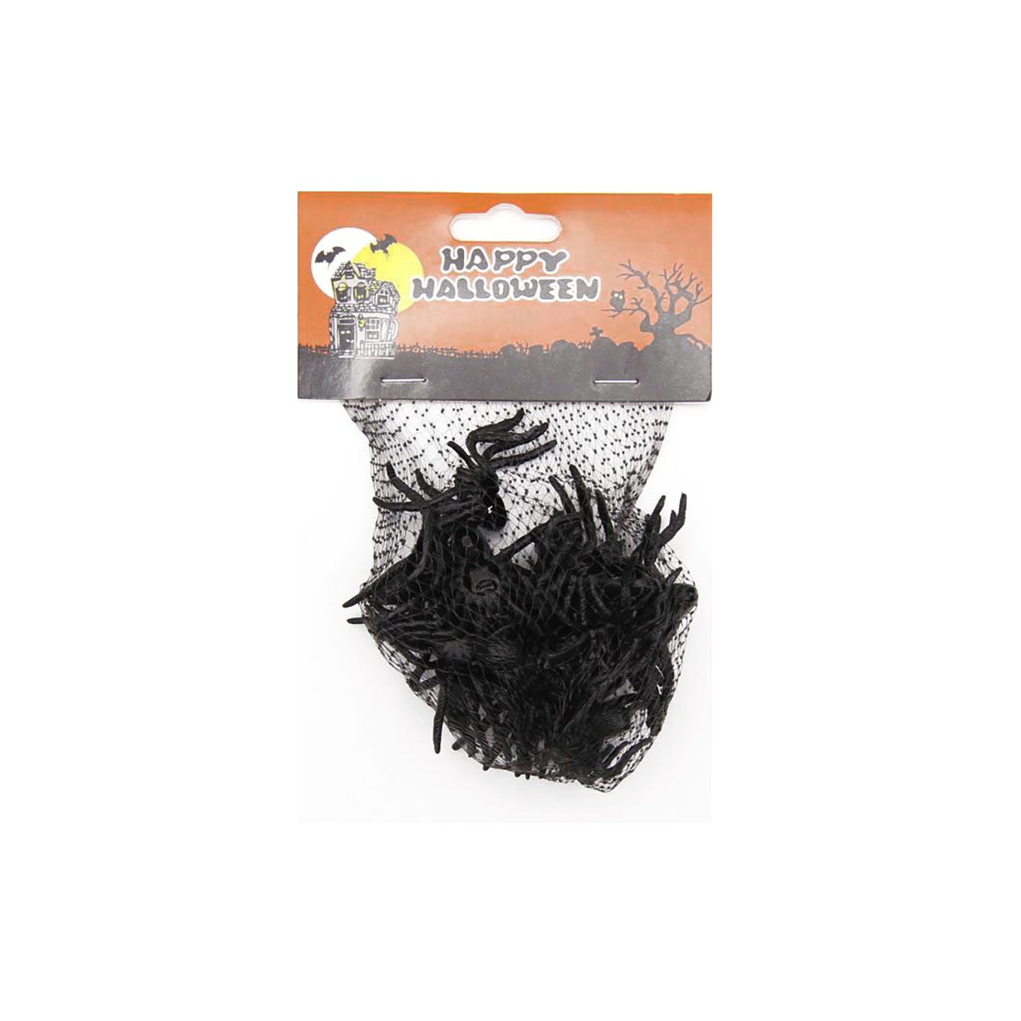 RAGNI HALLOWEEN DECORAZIONE IN PLASTICA 6CM 12PZ