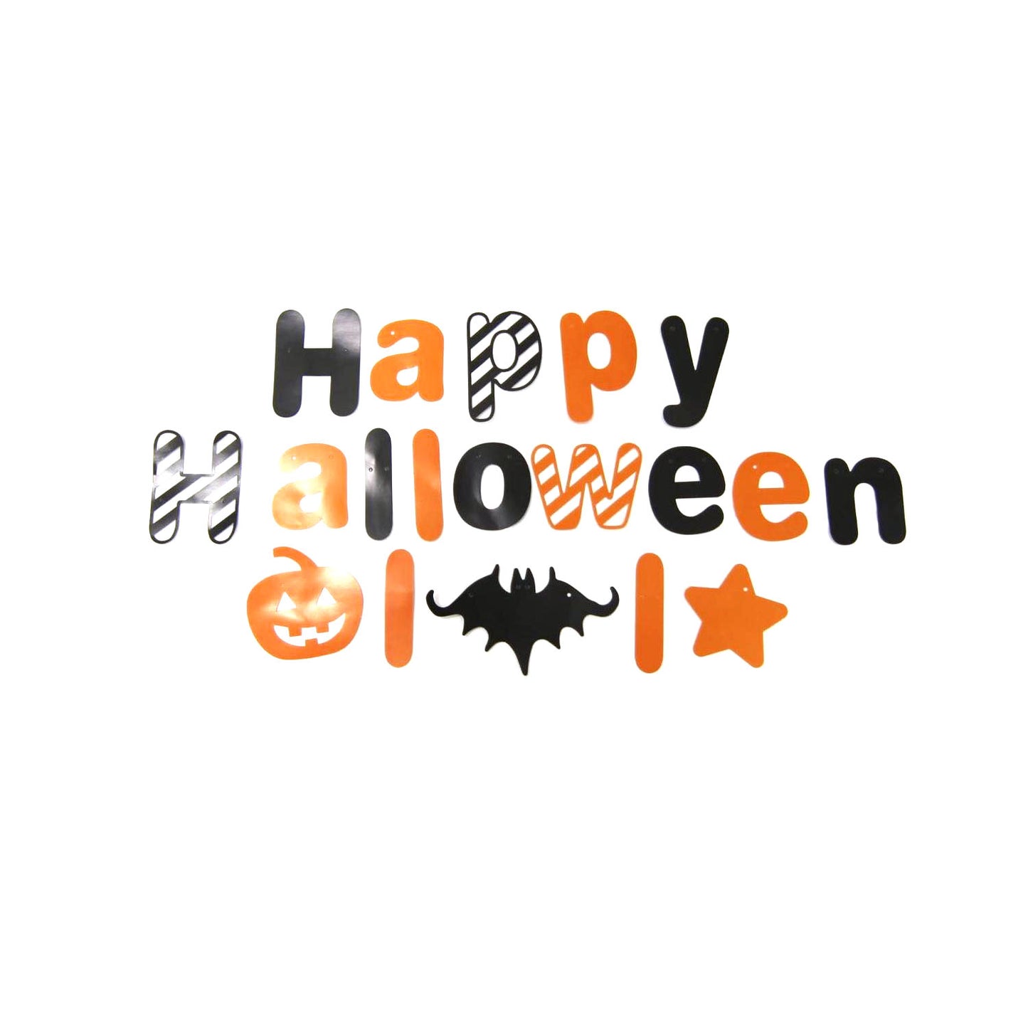 FESTONE SCRITTA HAPPY HALLOWEEN IN CARTONCINO 3,5MT (NASTRO INCLUSO)