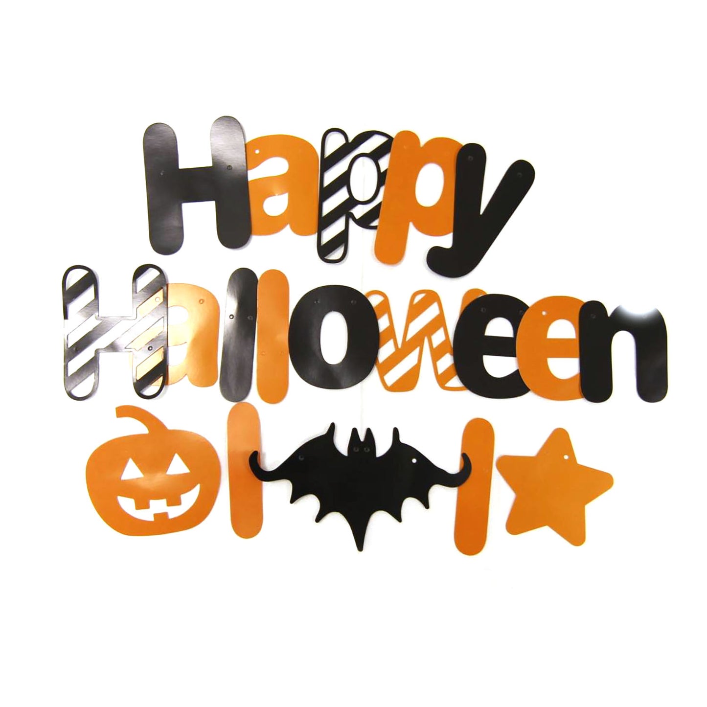FESTONE SCRITTA HAPPY HALLOWEEN IN CARTONCINO 3,5MT (NASTRO INCLUSO)