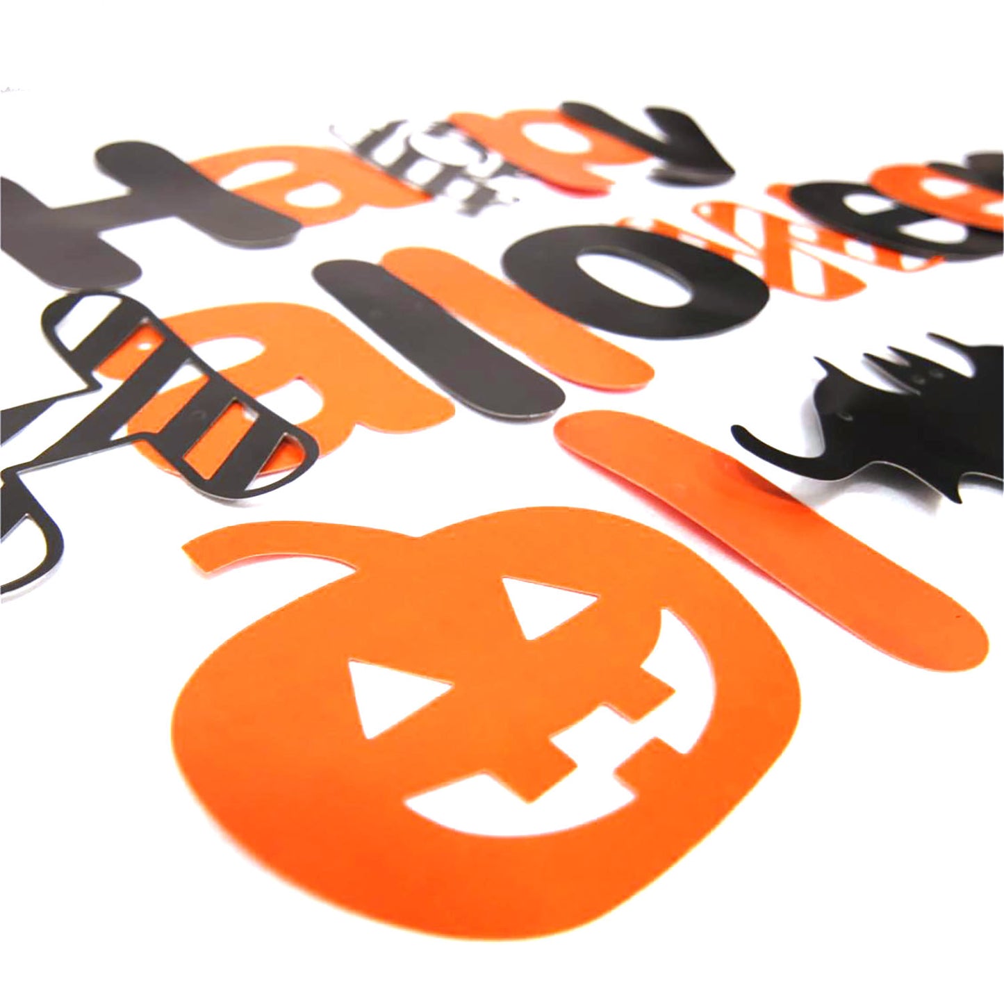 FESTONE SCRITTA HAPPY HALLOWEEN IN CARTONCINO 3,5MT (NASTRO INCLUSO)