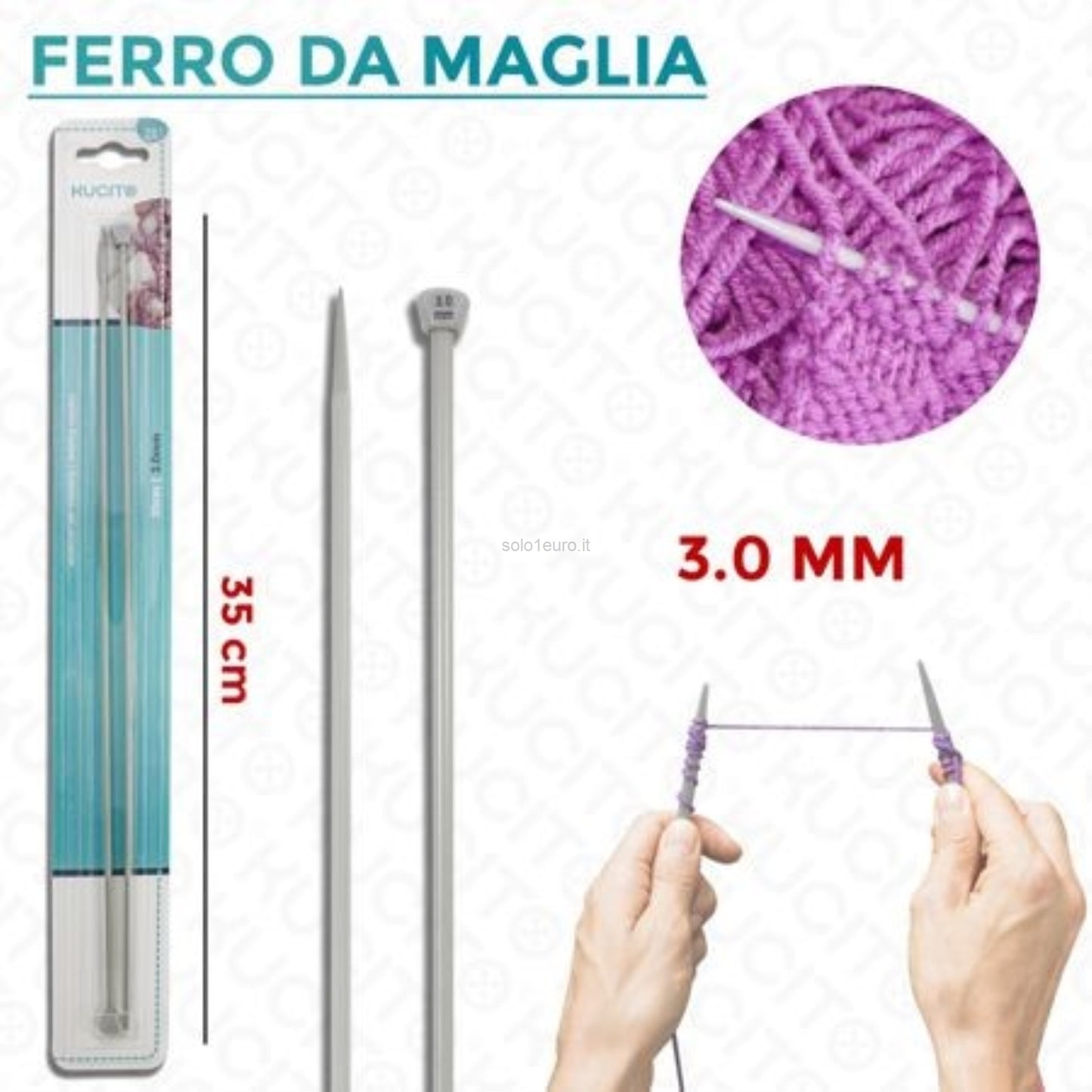 FERRO DA MAGLIA Ø 3MM*35CM PZ.2