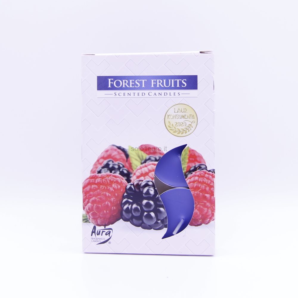 CANDELE TEALIGHTS PROFUMATE 6PZ FRUTTI BOSCO