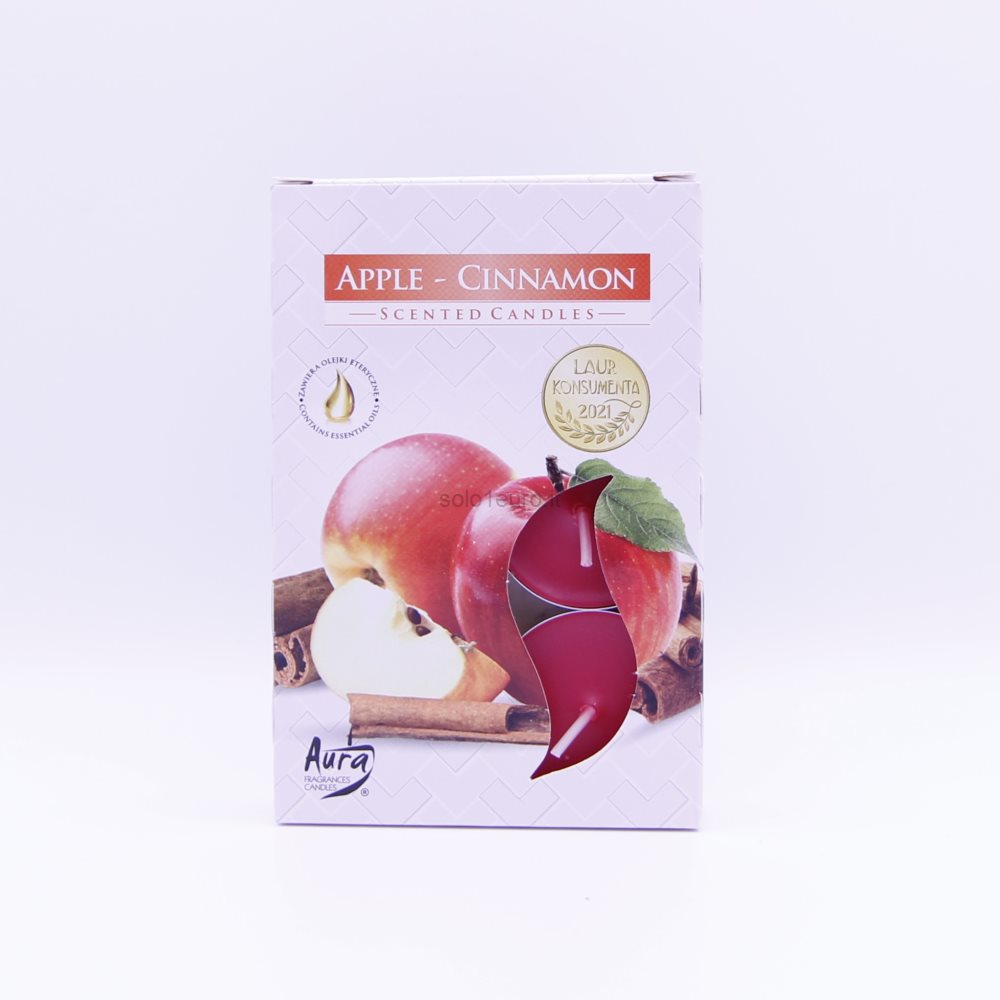 CANDELE TEALIGHTS PROFUMATE 6PZ MELA CANELLA