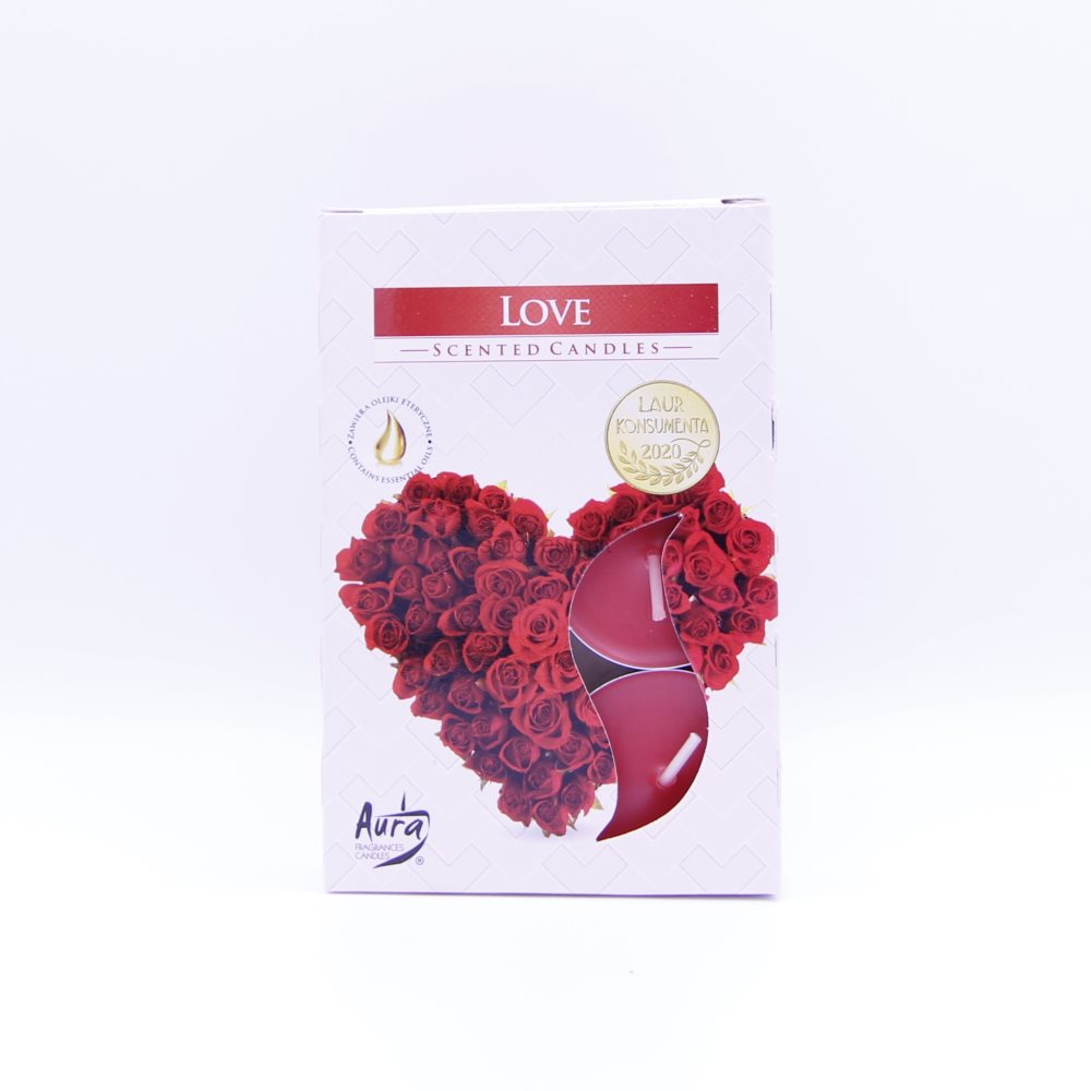 CANDELE TEALIGHTS PROFUMATE 6PZ AMORE