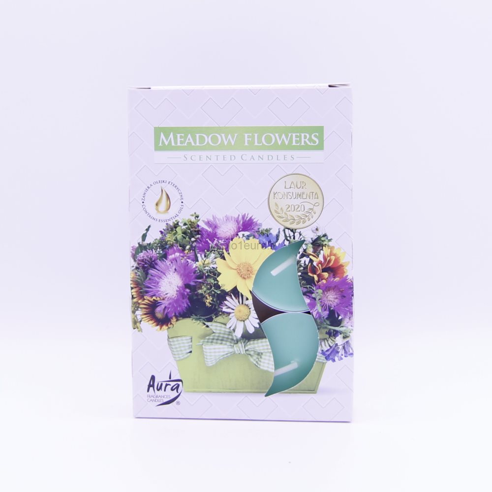CANDELE TEALIGHTS PROFUMATE 6PZ FIORI CAMPO