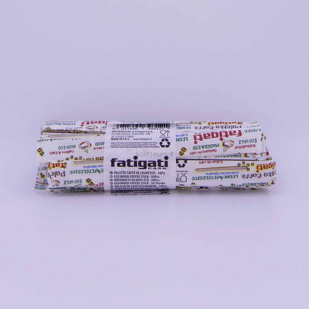PALETTE PER CAFFE IN LEGNO 50PZ