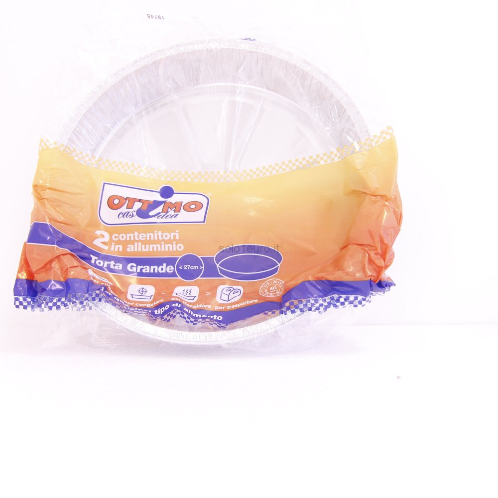 VASCHETTA ALLUMINIO PER TORTA GRANDE 2PZ