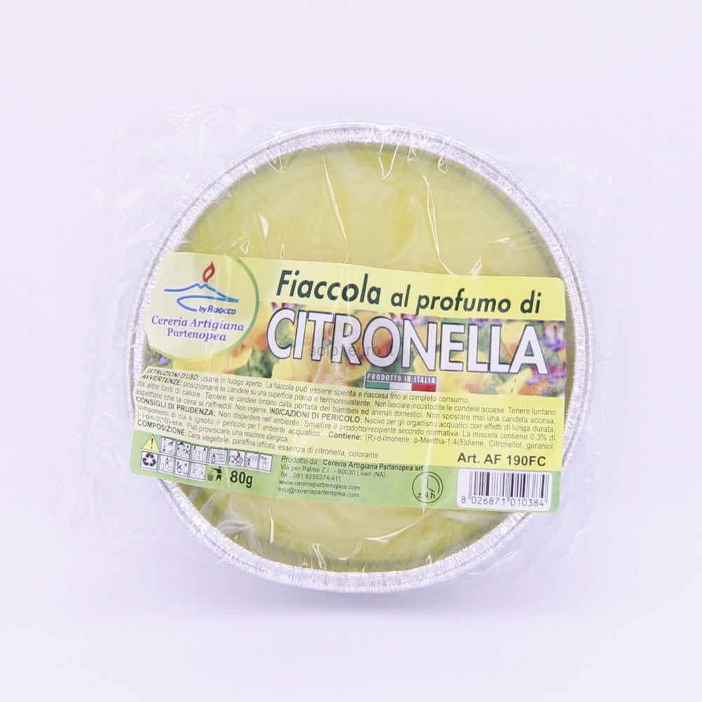 FIACCOLA AL PROFUMO DI CITRONELLA 80G