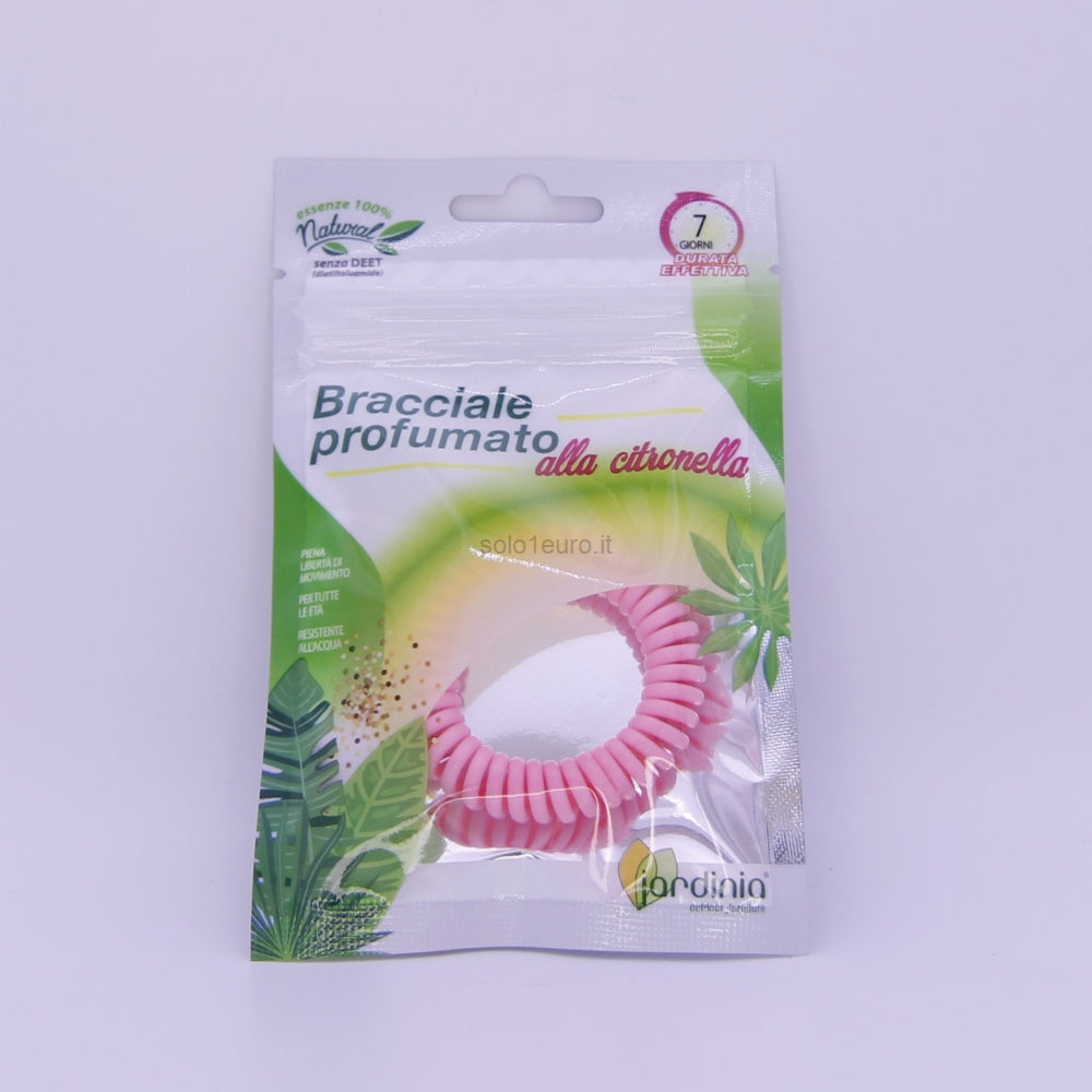 BRACCIALETTO IN GOMMA PROFUMATO ALLA CITRONELLA