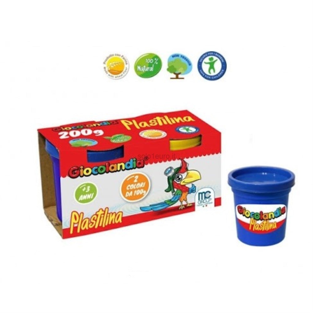 PLASTILINA 2 VASETTI DA 100GR
