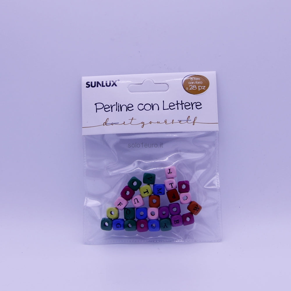 PERLINE IN LEGNO CON LETTERE 8MM