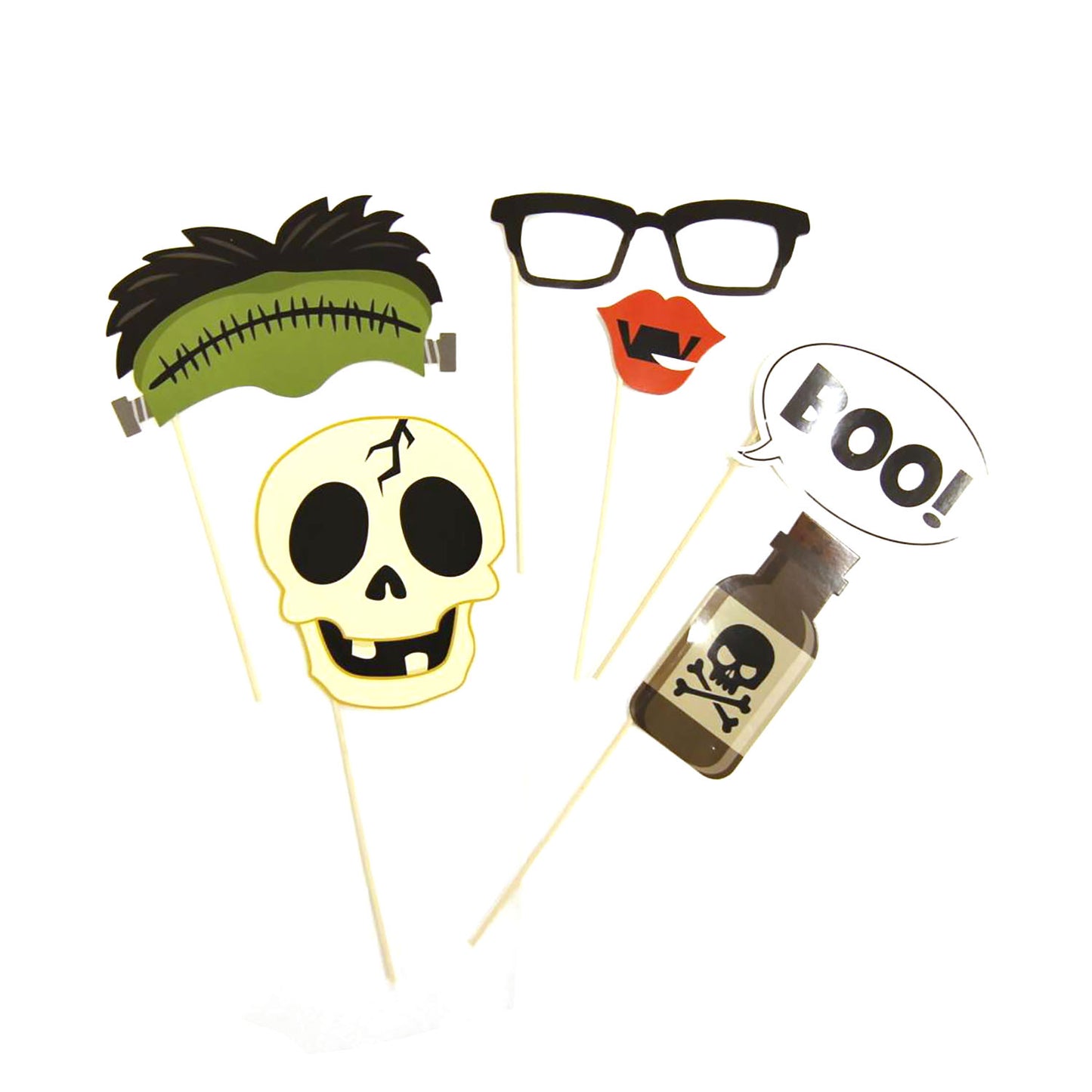 PHOTO BOOTH PROPS HALLOWEEN OGGETTI DI SCENA PER FARE FOTO 6PZ