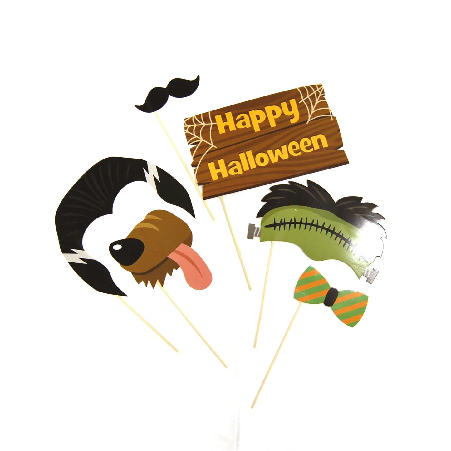 PHOTO BOOTH PROPS HALLOWEEN OGGETTI DI SCENA PER FARE FOTO 6PZ