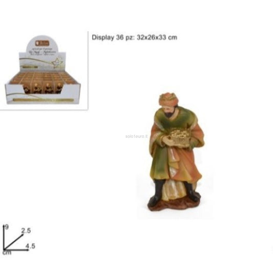 PRESEPE STATUA MELCHIORRE PER 9CM