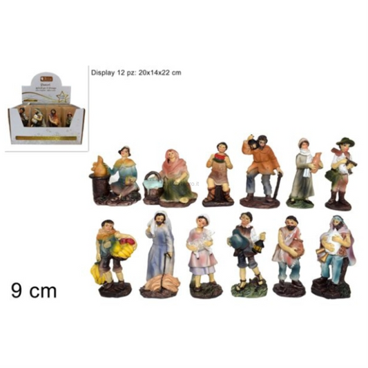 PRESEPE PASTORI MOD B ASSORTITI 9CM