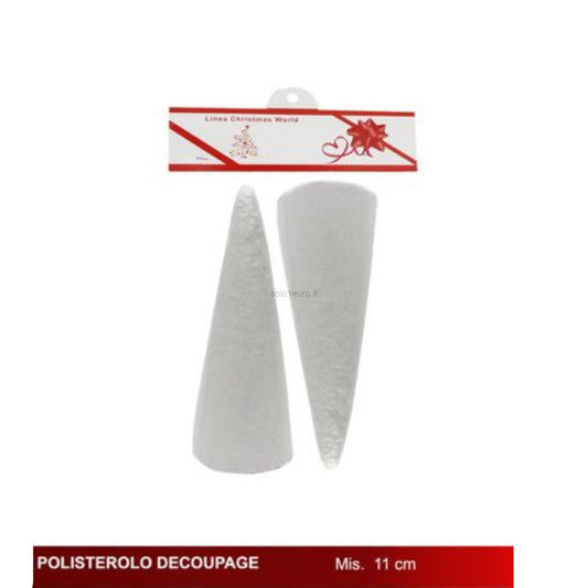 CONO IN POLISTIROLO 11CM PZ.2