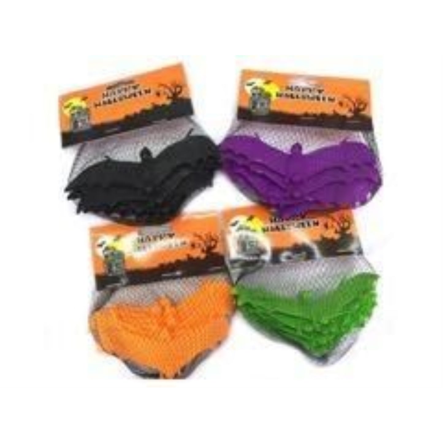 PIPISTRELLI HALLOWEEN DECORAZIONE IN PLASTICA 13CM 6PZ