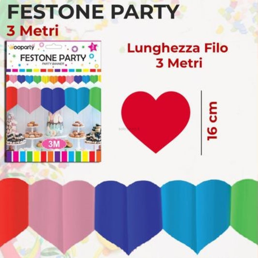 FESTONE PARTY CUORICINO 3MT