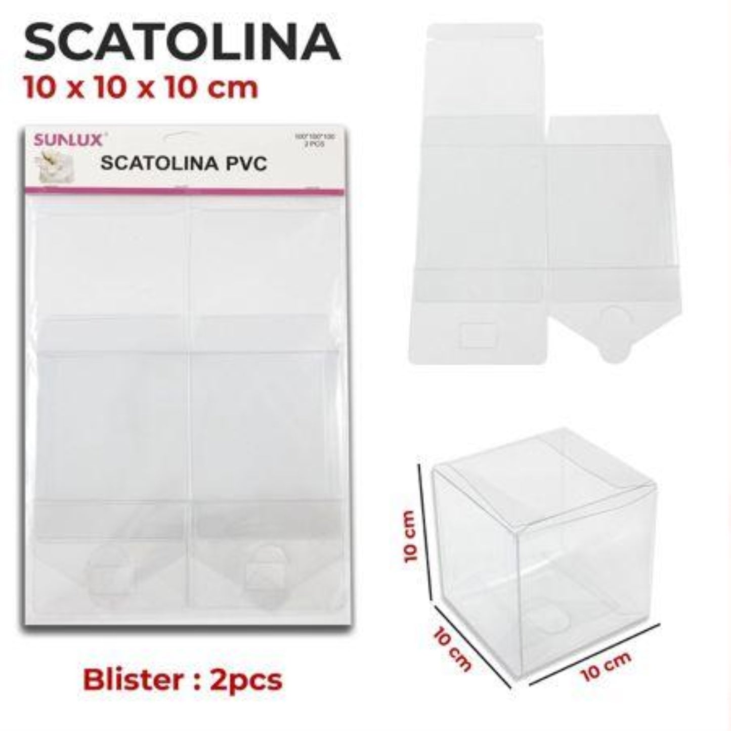 SCATOLINA BOMBONIERE CONFETTI PVC 2PZ 100*100*100CM