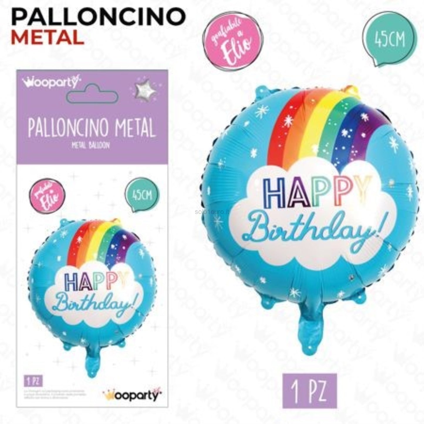 PALLONCINO METAL HAPPY BIRTHDAY 45CM