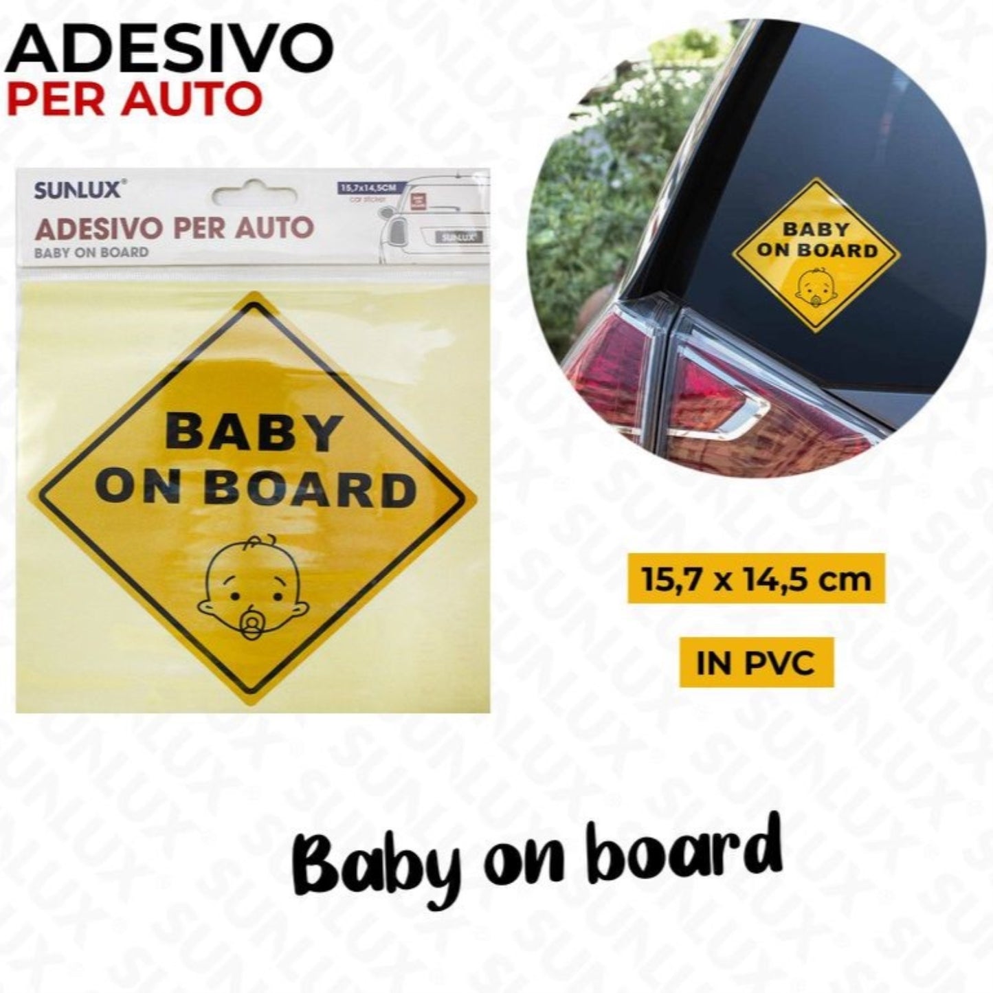 BABY ON BOARD ADESIVO PER AUTO