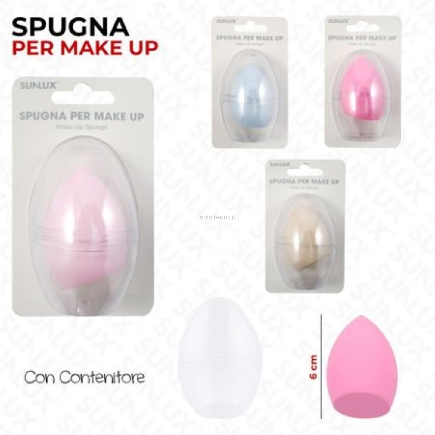 SPUGNA PER MAKE UP CON CONTENITORE 6CM