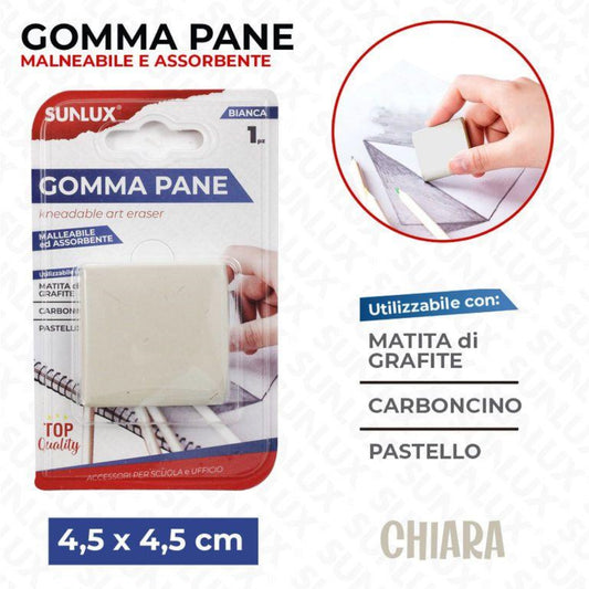 GOMMA PANE BIANCA 4.5*4.5CM