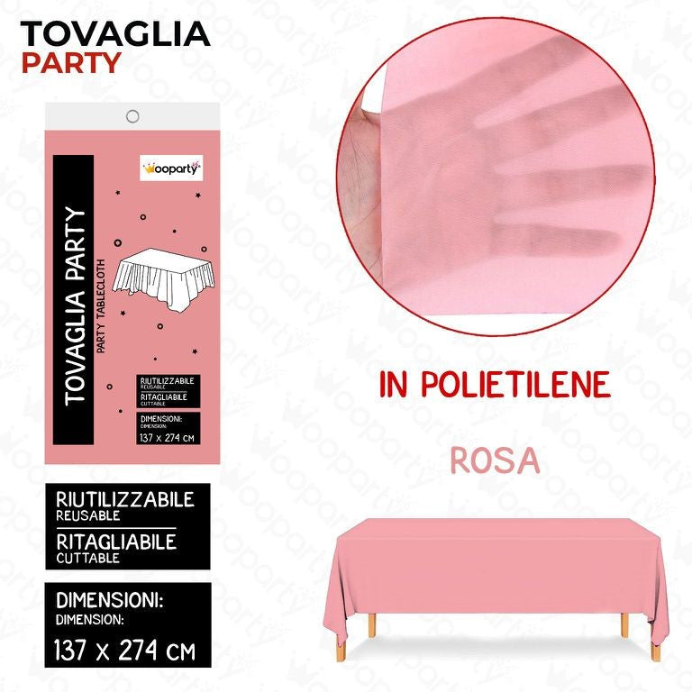 TOVAGLIA RIUT. ROSA 137*274CM