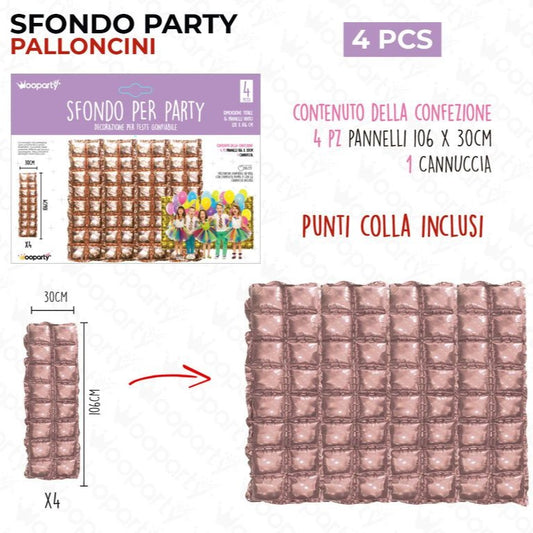 SFONDO PER PARTY ORO ROSA