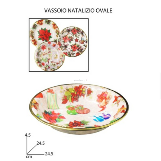 VASSOIO NATALIZIO TONDO 24.5CM