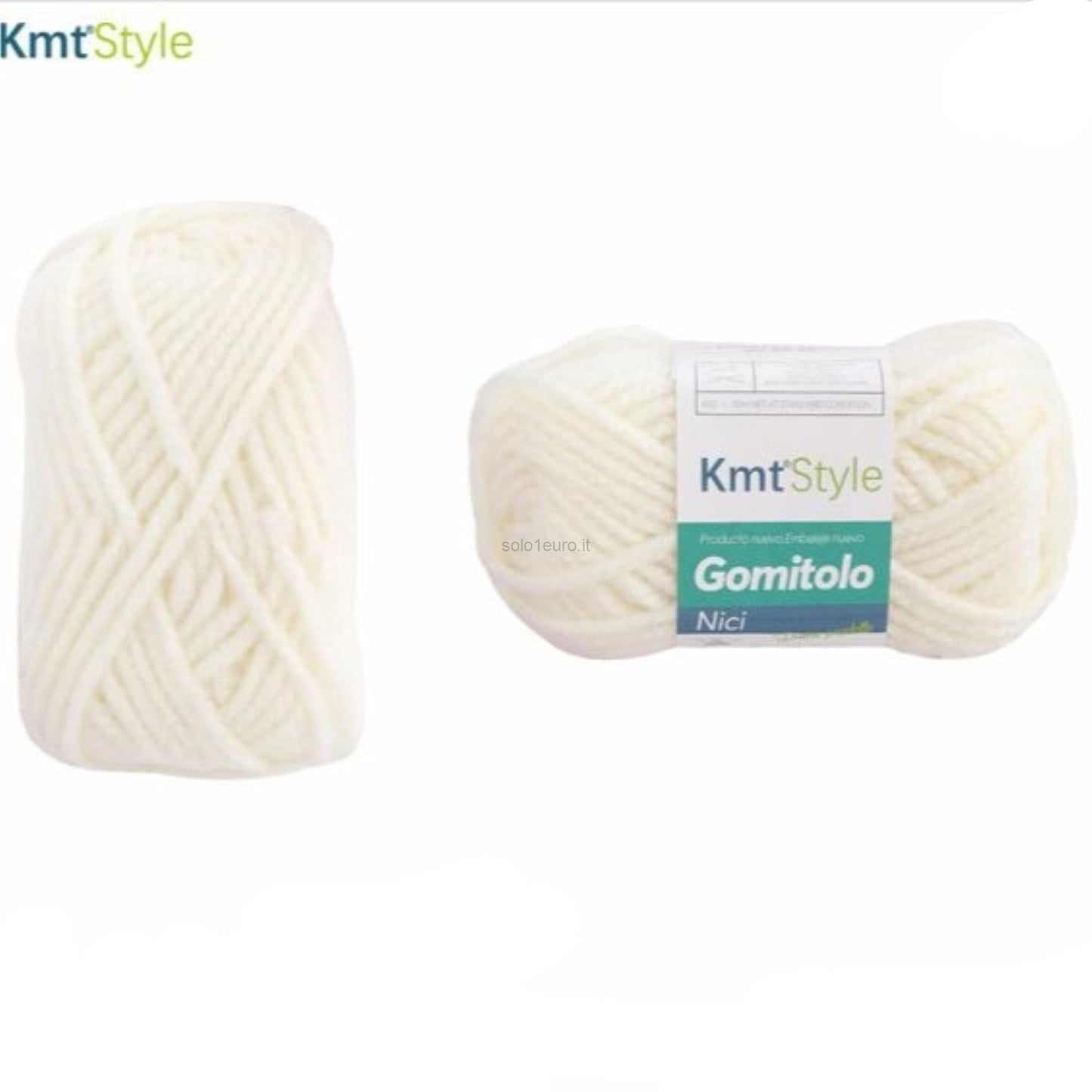 GOMITOLO DI LANA 100% ACRILICO 40G 50MT BIANCO LATTE