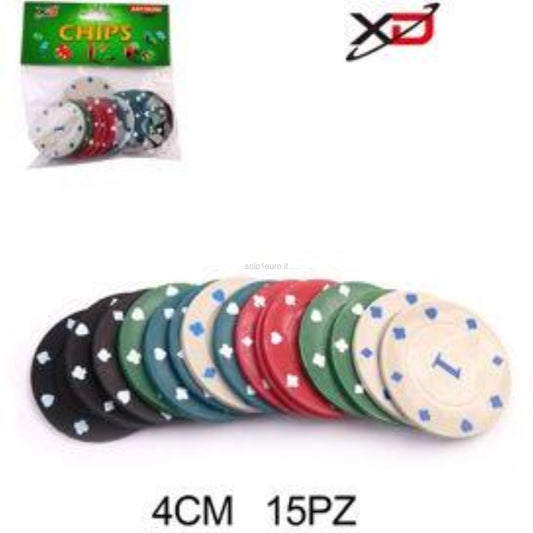 GETTONI FICHES CHIPS 15PZ