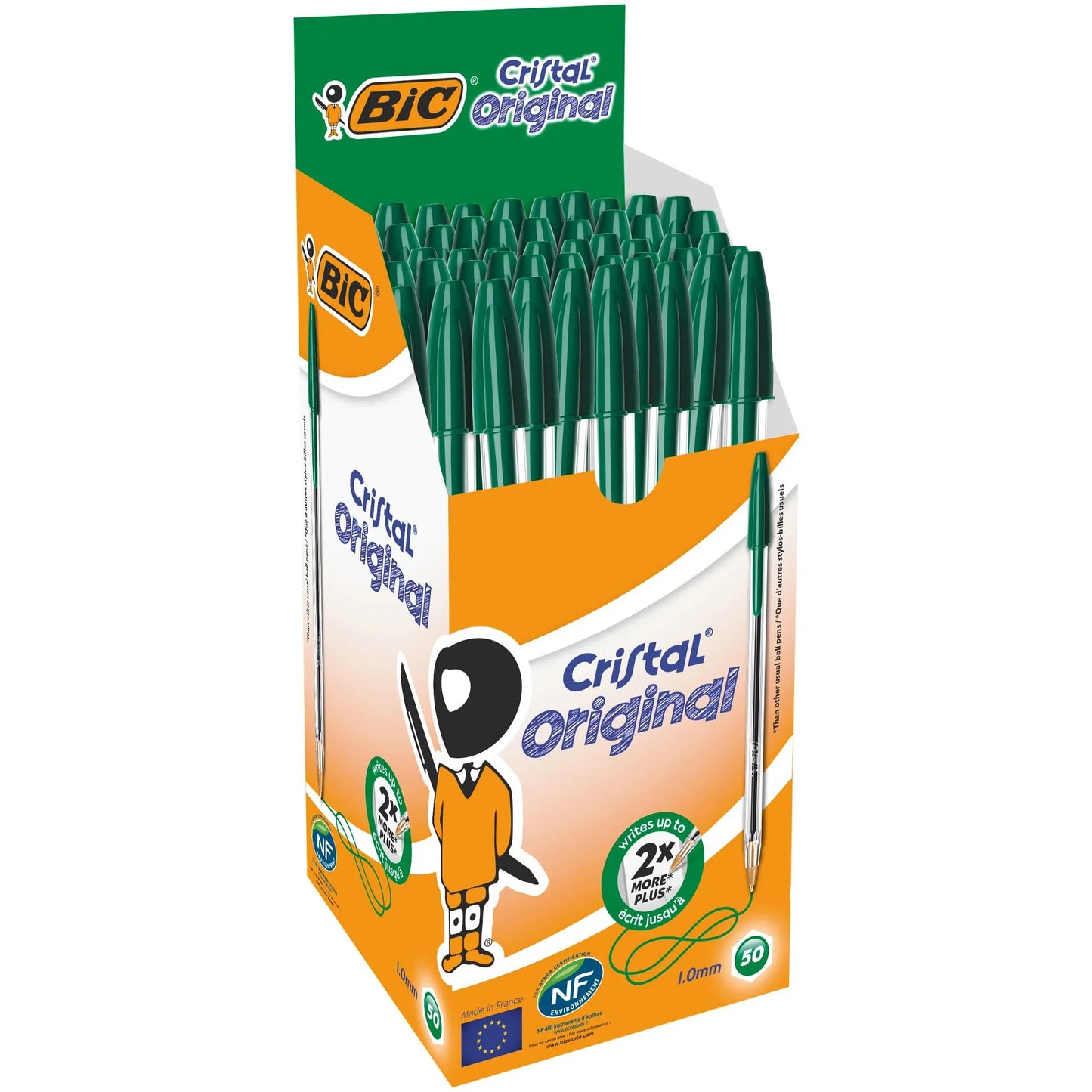 PENNA SFERA BIC CRISTAL VERDE 1.0MM 3PZ